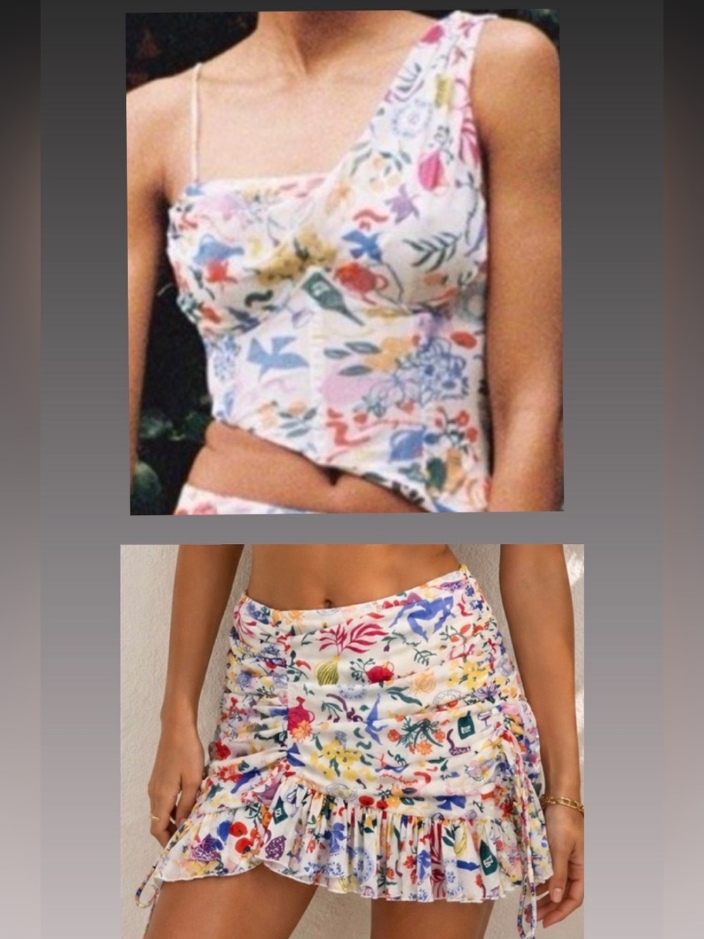 LPA Corset Top and Skirt Set XS/S